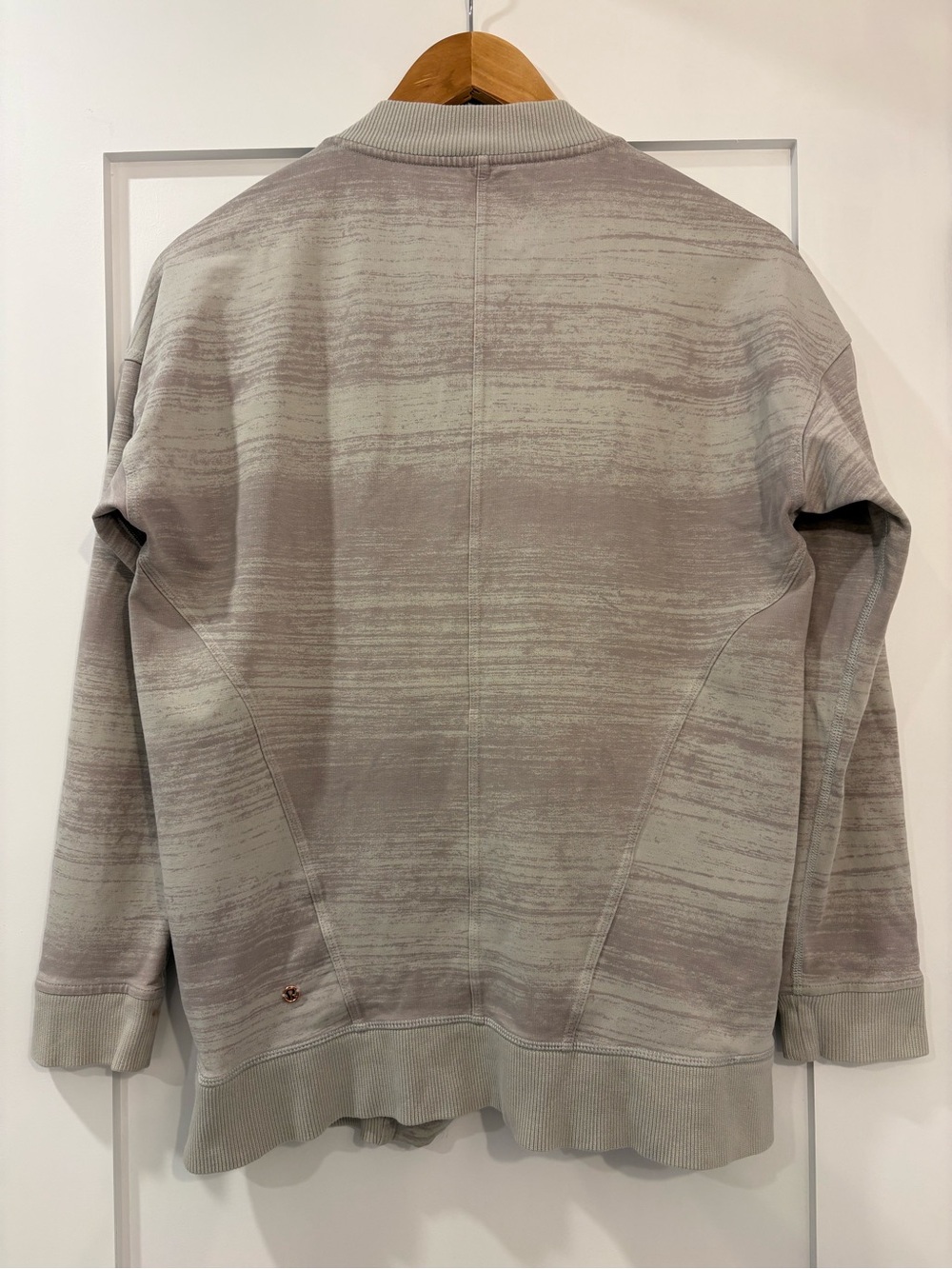 Lululemon Mula Bundle Wrap Jacket Righteous Stripe Silver Spoon Size 6 - Picture 4 of 11